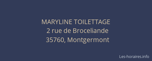 MARYLINE TOILETTAGE