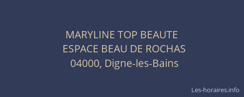 MARYLINE TOP BEAUTE