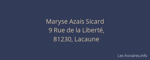 Maryse Azais Sicard