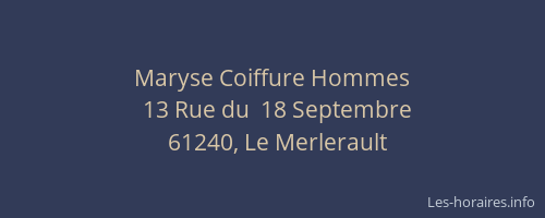 Maryse Coiffure Hommes