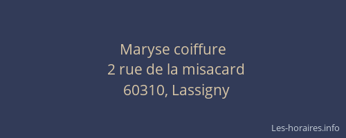 Maryse coiffure