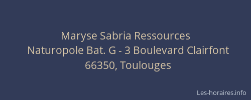 Maryse Sabria Ressources