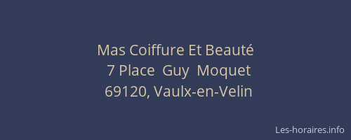 Mas Coiffure Et Beauté
