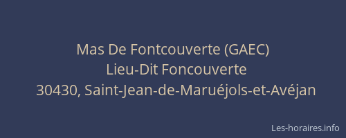Mas De Fontcouverte (GAEC)