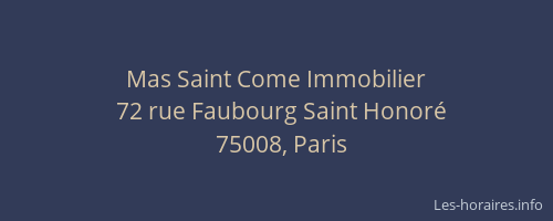 Mas Saint Come Immobilier