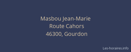 Masbou Jean-Marie