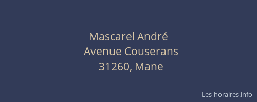 Mascarel André