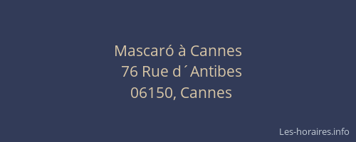 Mascaró à Cannes