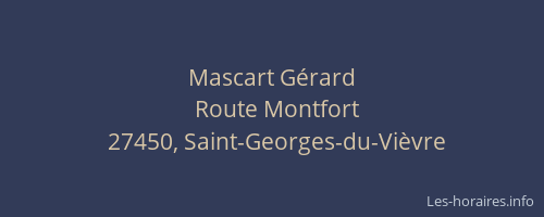 Mascart G&eacute;rard