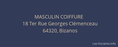MASCULIN COIFFURE