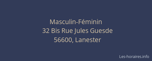 Masculin-F&eacute;minin
