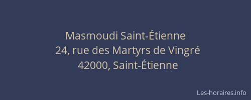 Masmoudi Saint-Étienne
