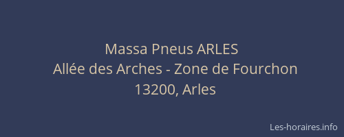 Massa Pneus ARLES