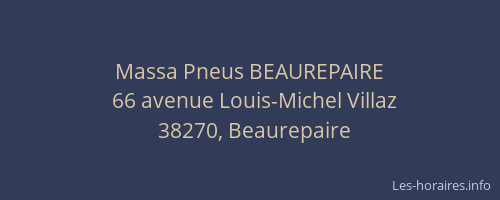 Massa Pneus BEAUREPAIRE