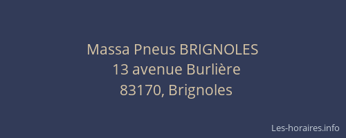 Massa Pneus BRIGNOLES