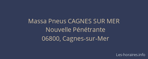 Massa Pneus CAGNES SUR MER
