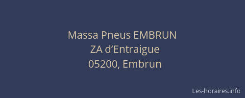 Massa Pneus EMBRUN