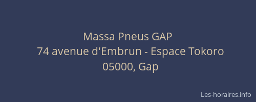 Massa Pneus GAP