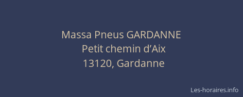 Massa Pneus GARDANNE