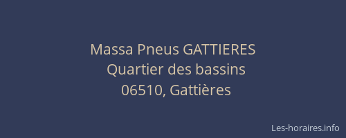 Massa Pneus GATTIERES