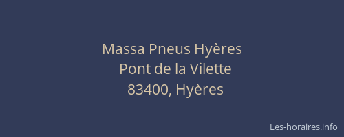 Massa Pneus Hyères