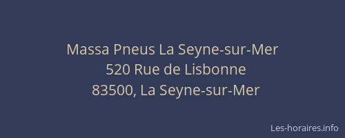 Massa Pneus La Seyne-sur-Mer
