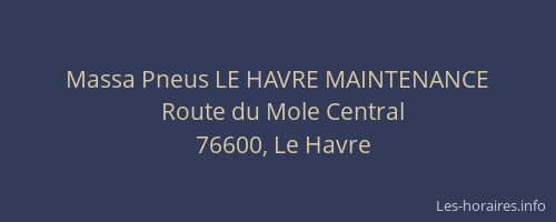 Massa Pneus LE HAVRE MAINTENANCE