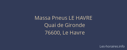 Massa Pneus LE HAVRE