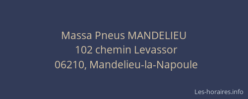 Massa Pneus MANDELIEU