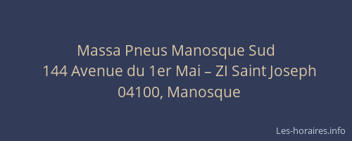 Massa Pneus Manosque Sud