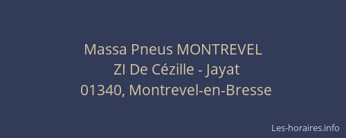 Massa Pneus MONTREVEL