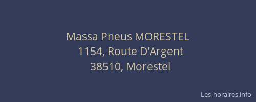 Massa Pneus MORESTEL