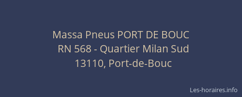 Massa Pneus PORT DE BOUC