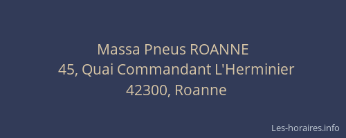Massa Pneus ROANNE