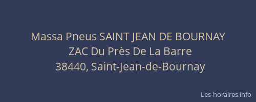 Massa Pneus SAINT JEAN DE BOURNAY