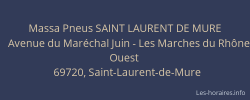 Massa Pneus SAINT LAURENT DE MURE