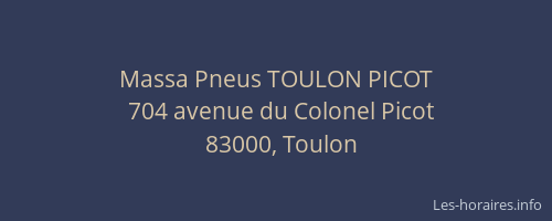 Massa Pneus TOULON PICOT