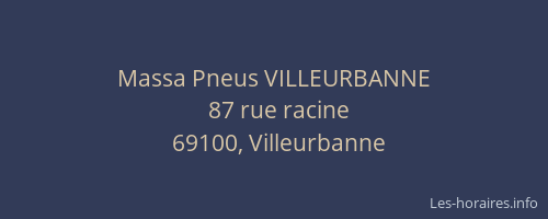 Massa Pneus VILLEURBANNE