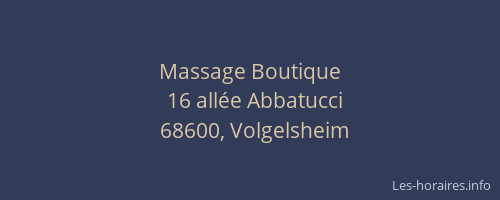 Massage Boutique