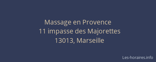 Massage en Provence