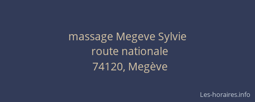 massage Megeve Sylvie