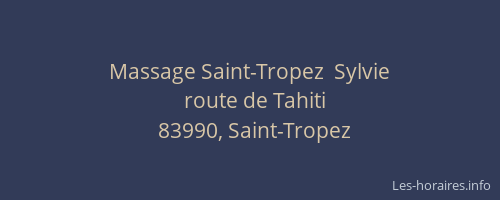Massage Saint-Tropez  Sylvie