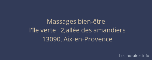 Massages bien-être