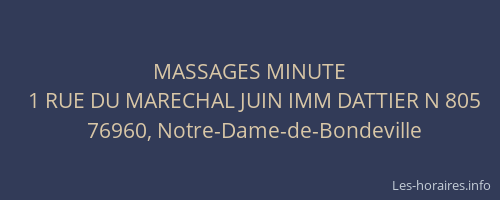 MASSAGES MINUTE
