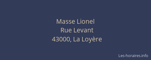 Masse Lionel