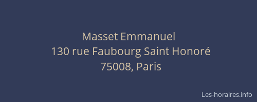 Masset Emmanuel