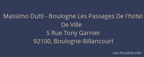 Massimo Dutti - Boulogne Les Passages De l'hotel De Ville