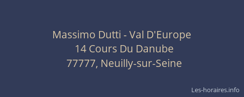Massimo Dutti - Val D'Europe