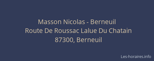 Masson Nicolas - Berneuil