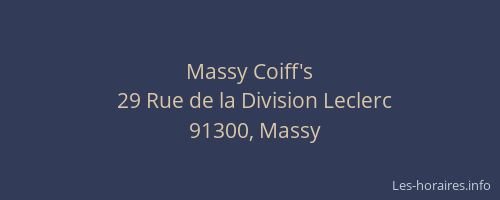 Massy Coiff's